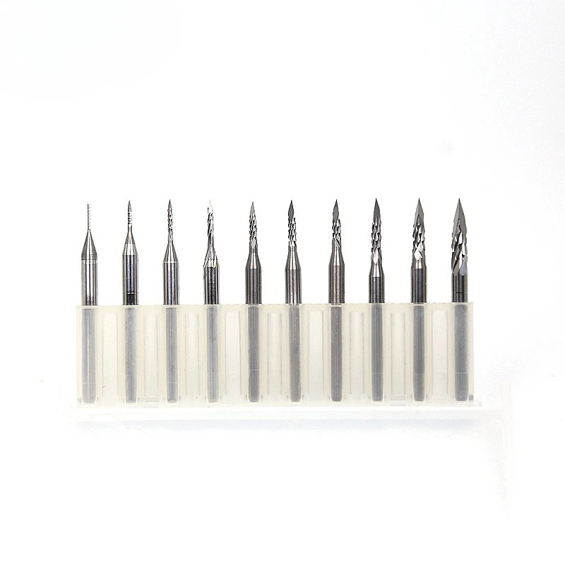 

Фрезы для печатных плат из карбида вольфрама 0,8-1,6 мм, сверла с двойными канавками для гравировальных инструментов для печатных плат с ЧПУ на алюминиевой основе