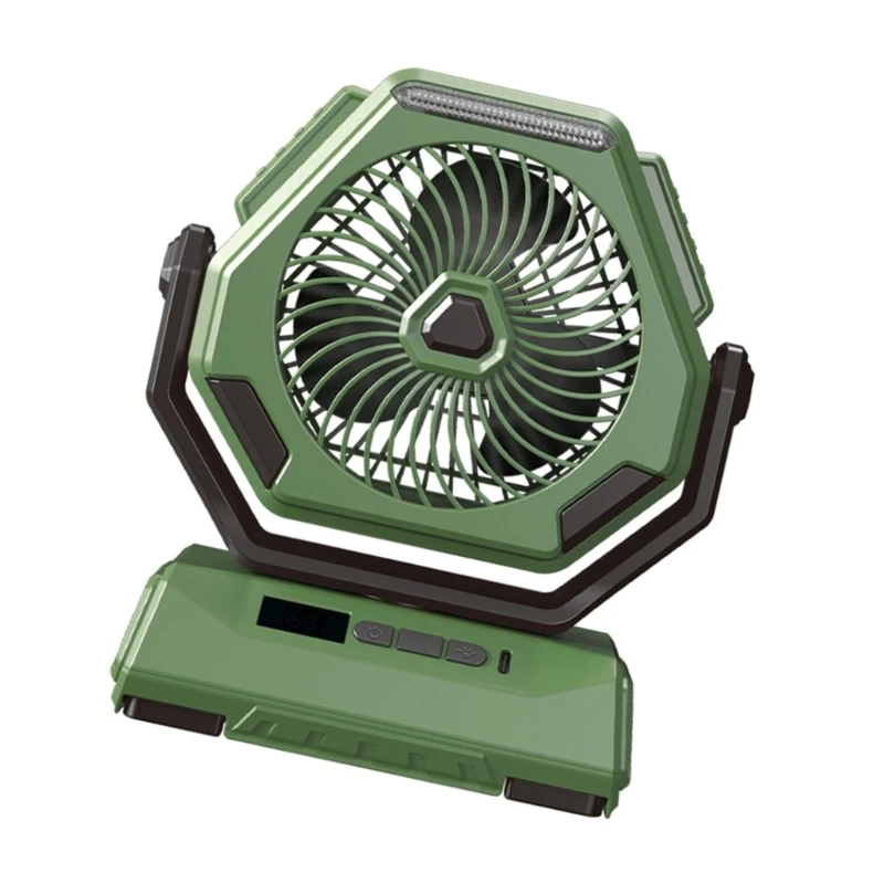 Ventilador Ventilador pequeno silencioso USB com luz LED Ventilador elétrico recarregável