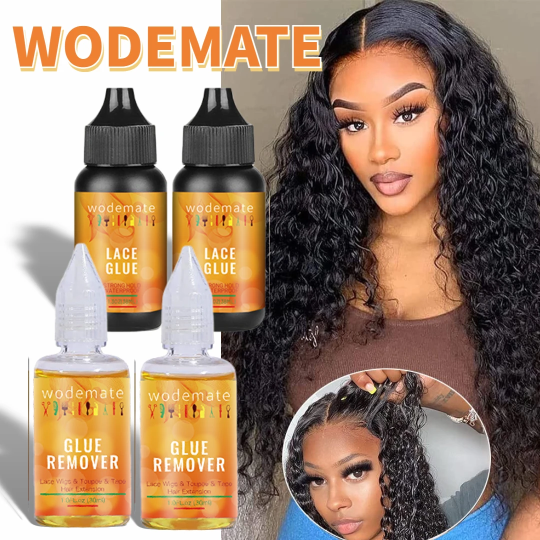 6pcs/Lot Wig Glue for Front Lace Wig Waterproof Hair Replacement Adhesive and Glue Remover Set+Lace Tint Spray For Wigs Brown