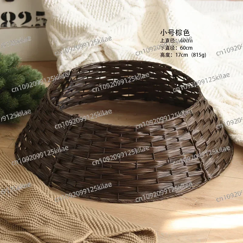 Christmas Tree Base Fence Hand-Woven Basket Ins Minimalist Skirt Christmas Tree Foot Decorations