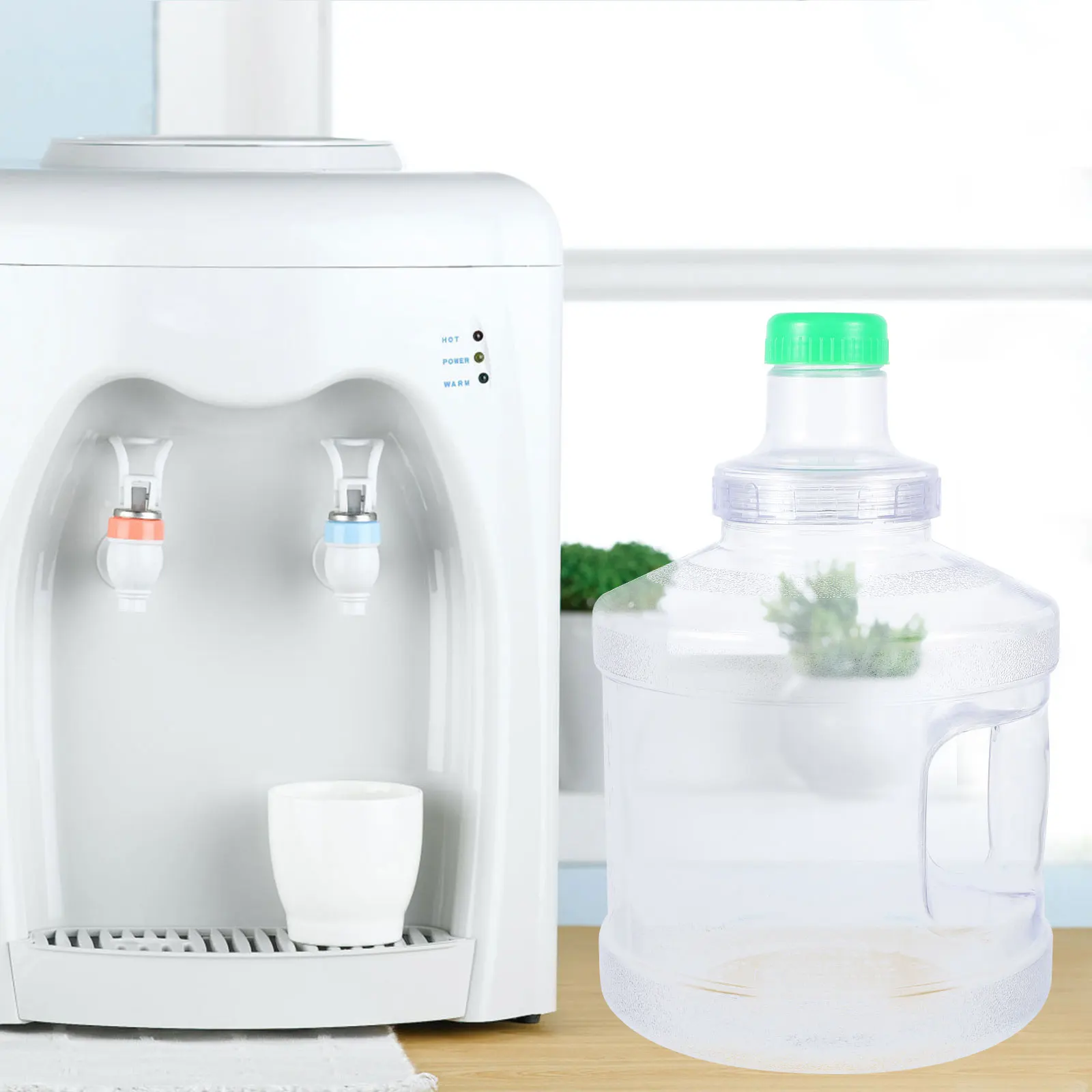 

Water Bottle Large Capacity Round Empty Bucket Container Jug Reusable Mineral Transparent Portable Storage Party Outdoor Camping