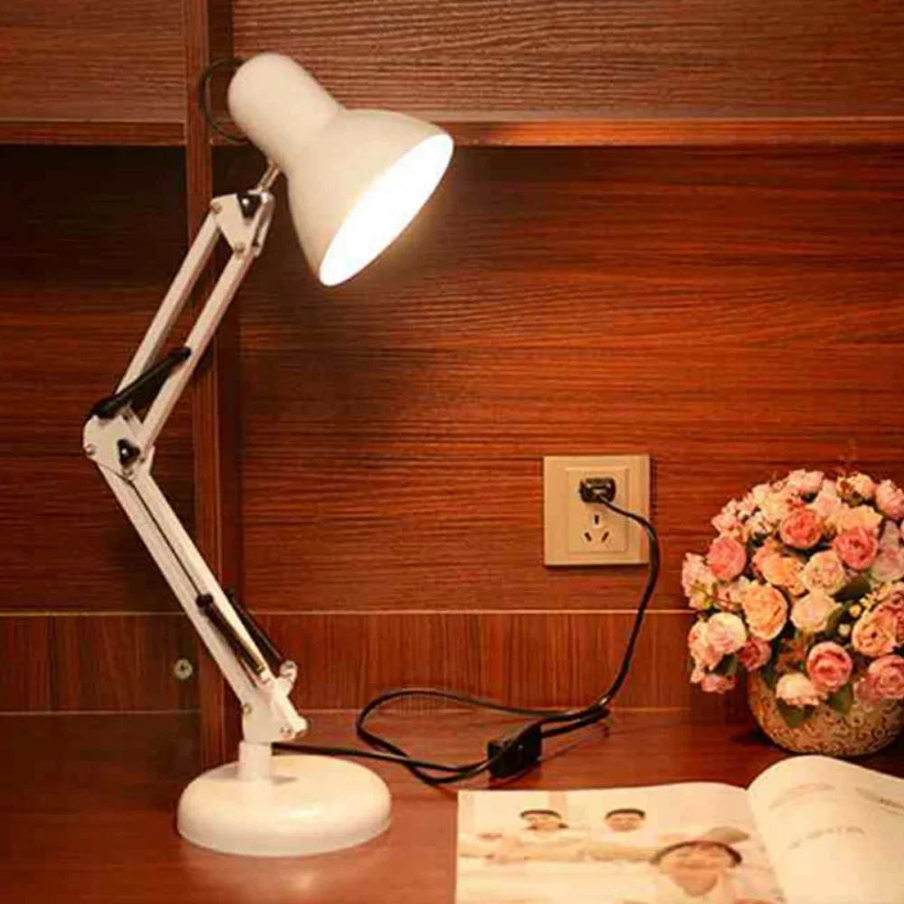 Lámpara LED portátil Vintage con abrazadera, accesorio de luz plegable para lectura de libros, escritura, estudio, MESA DE MANICURA de uñas