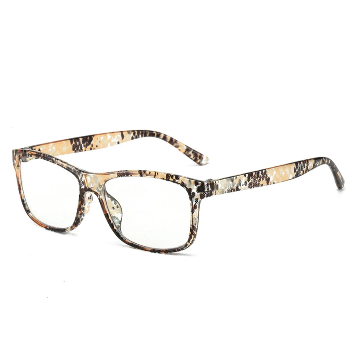 Rhaegal Fashion printing elderly farsighted glasses large frame ultra-light middle-aged presbyopia glasses +1.0 to +4.0