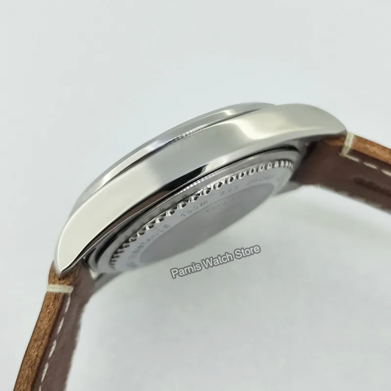 Parnis 43mm Miyota8215 21 Jewels Automatic Men Mechanical WristWatch Sapphire Crystal Date Vision
