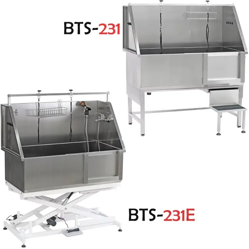 Luxury Stainless Steel PET Electrical Lifting Sink Dog Grooming Shower Bath Tub Iron Construction for Bathroom Use