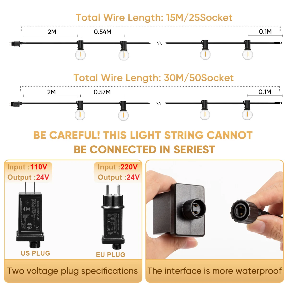 15M 30M Led G40 Dize Işık 24V  - Outdoor Lighting Year Round incelemesi ve fiyatı