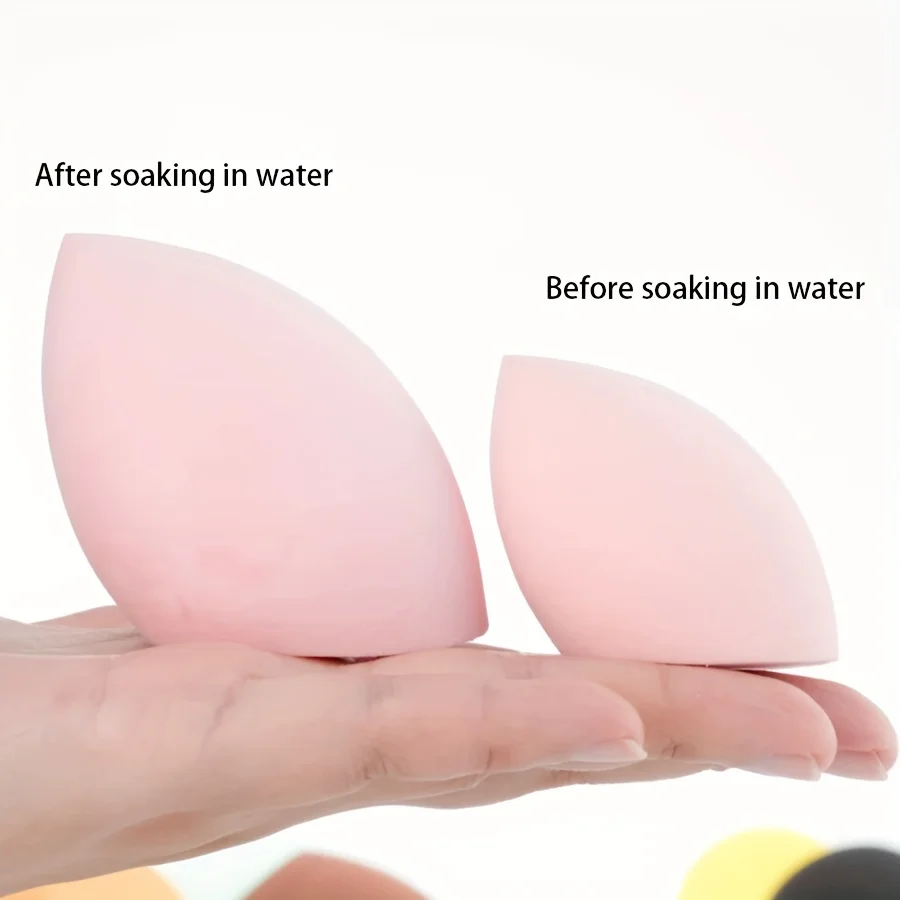 12 Stück hydrophile Schwämme – latexfreie mehrfarbige Mixer für Foundation/Creme/Pulver |   Reiseset für alle Hauttypen