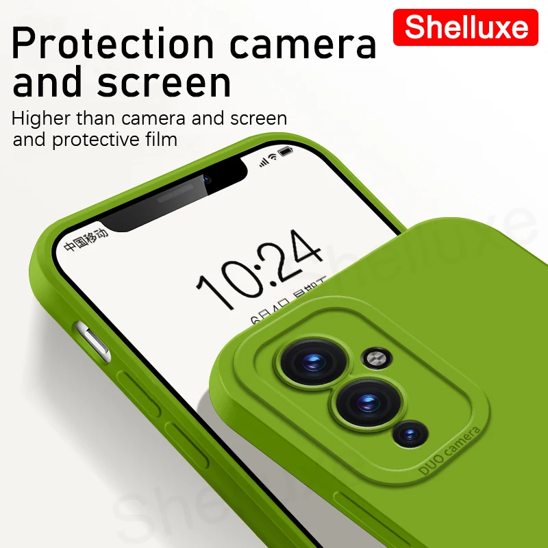 For OnePlus9 Case Shelluxe Square Liquid Silicone Soft Cover For OnePlus 9 9R 9RT One Plus 10 Pro 10R OnePlus9R OnePlus9RT Cases