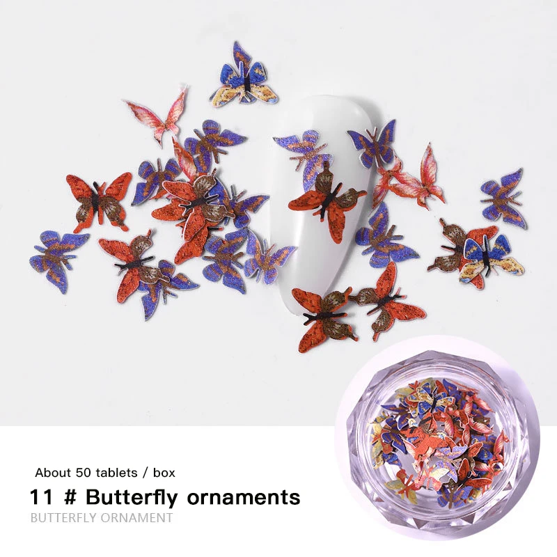 1 ~ 4 Dozen Handgemaakte Exclusieve Stijlvolle Ins Wind Mini Populaire Heetste Vlinder Trendy Houtpulp Nagels 3d Beauty In-Demand Nagels