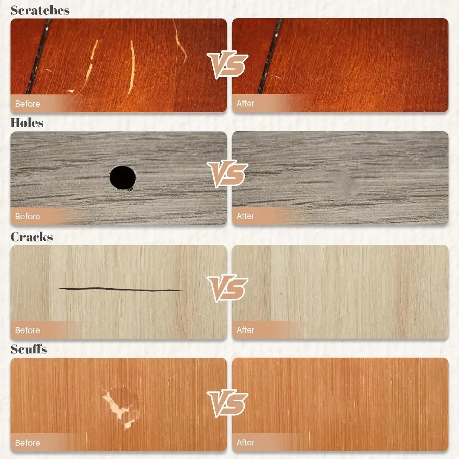 أعواد حشو الخشب 12 لونًا من أقلام تلوين الشمع الخشبية علامات الأثاث التي تعمل باللمس لإصلاح أي أدوات صفر الأثاث والشقوق والناي #6