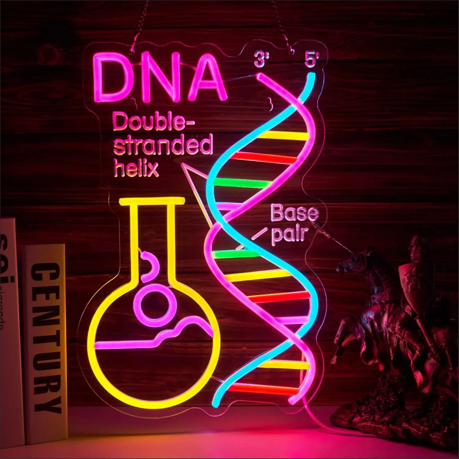 

Светодиодная лампа-неон «Двойная спираль ДНК» с USB для книжного клуба, классной комнаты, уголка для чтения, игровой комнаты, спальни, декоративный подарок на заказ