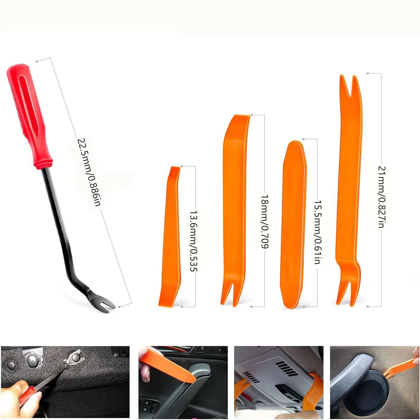415/620 Auto Fastener Clip Kit Fender Rivet Clips 30 Tool Car Body Push Retainer Pin Rivet Bumper Door Trim Panel Retainer Clips image 4
