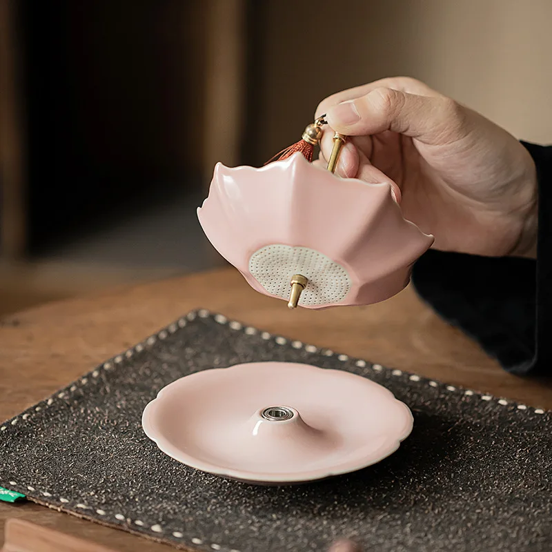 Ru Kiln зонтик, ситечко для чая, чайный сервиз кунг-фу, аксессуары, бытовой фильтр для чая с открытым ломтом