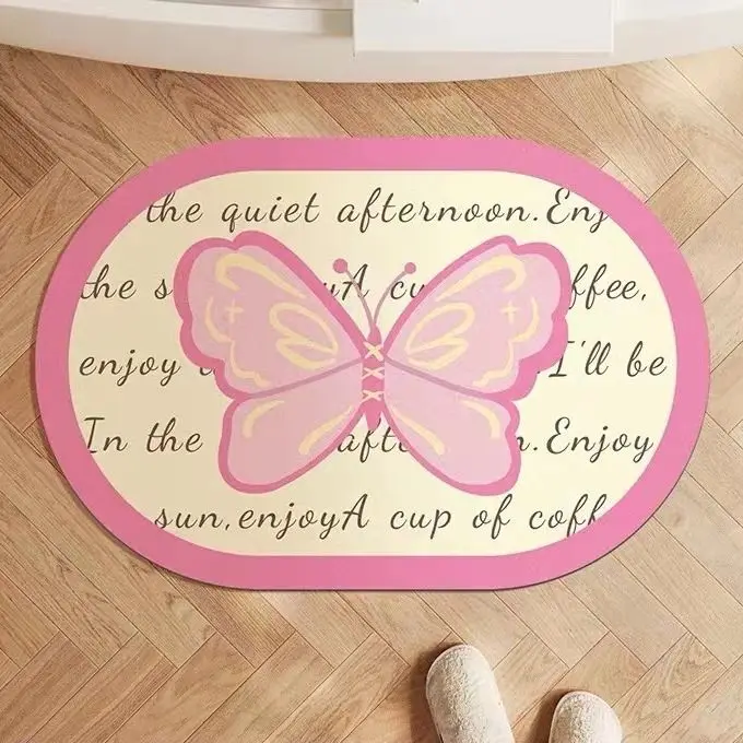 

Поглощающий коврик из диатомовой грязи для ванных комнат, душевых, туалетов, противоскользящий коврик, легко стирается, быстросохнущий, износостойкий