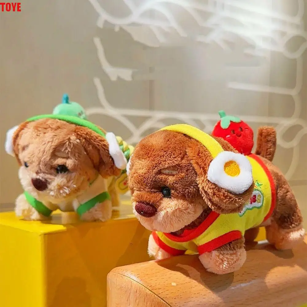 Pluizige teckel pluche hond sleutelhanger zacht meisje hart puppy autosleutelhanger Trinket collectie dier puppy poppen sleutelhanger tas hangend