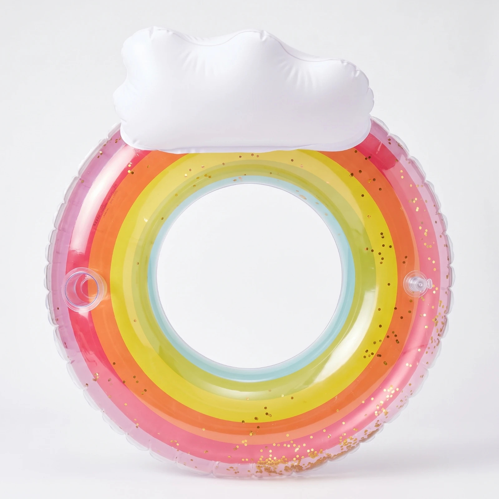Swim Collar with Headrest Clear Inflatable Pool Lounger Inflatable Swim Tube Lightweight Floatie Classic for Adults
