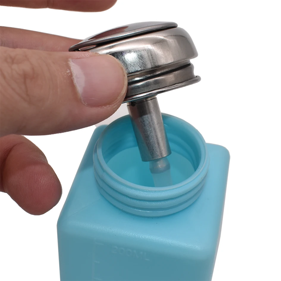 100ml/200ml/250ml Liquid Alcohol Press Nail Polish Remover Dispenser Pumping Bottle for Electronic Cleaner 40pcs/lot