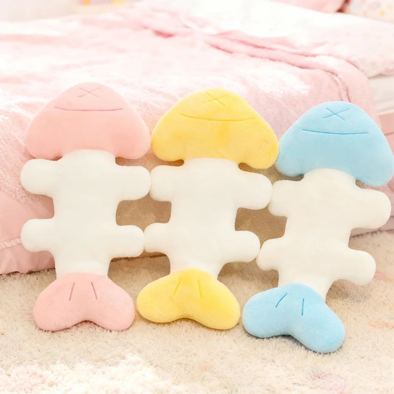 หมอนตุ๊กตาปลาการ์ตูนน่ารัก ตลก รูปกระดูกสันหลัง ของเล่นตุ๊กตาสัตว์ ของตกแต่งบ้าน หมอนอิงโซฟา ของขวัญยอดนิยม ขายส่ง