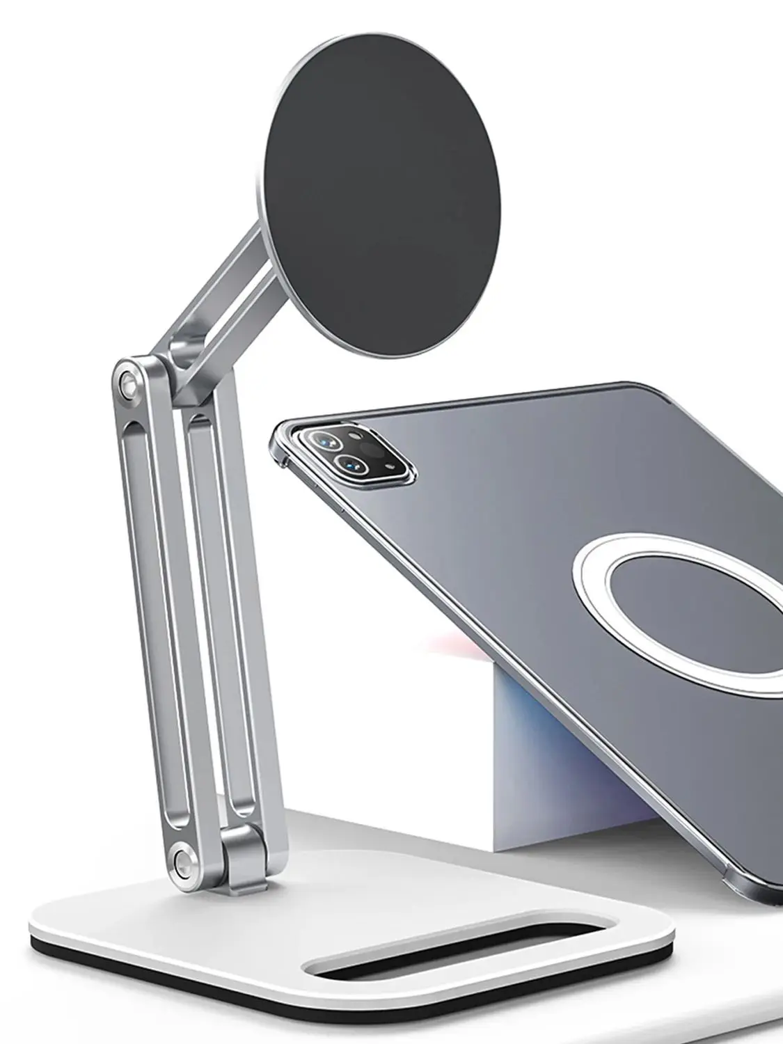 Kimdoole Metalowy magnetyczny uchwyt na tablet do stojaka na biurko do iPada Pro Xiaomi Samsung Huawei Apple Akcesoria do tabletów — zdjęcie 2