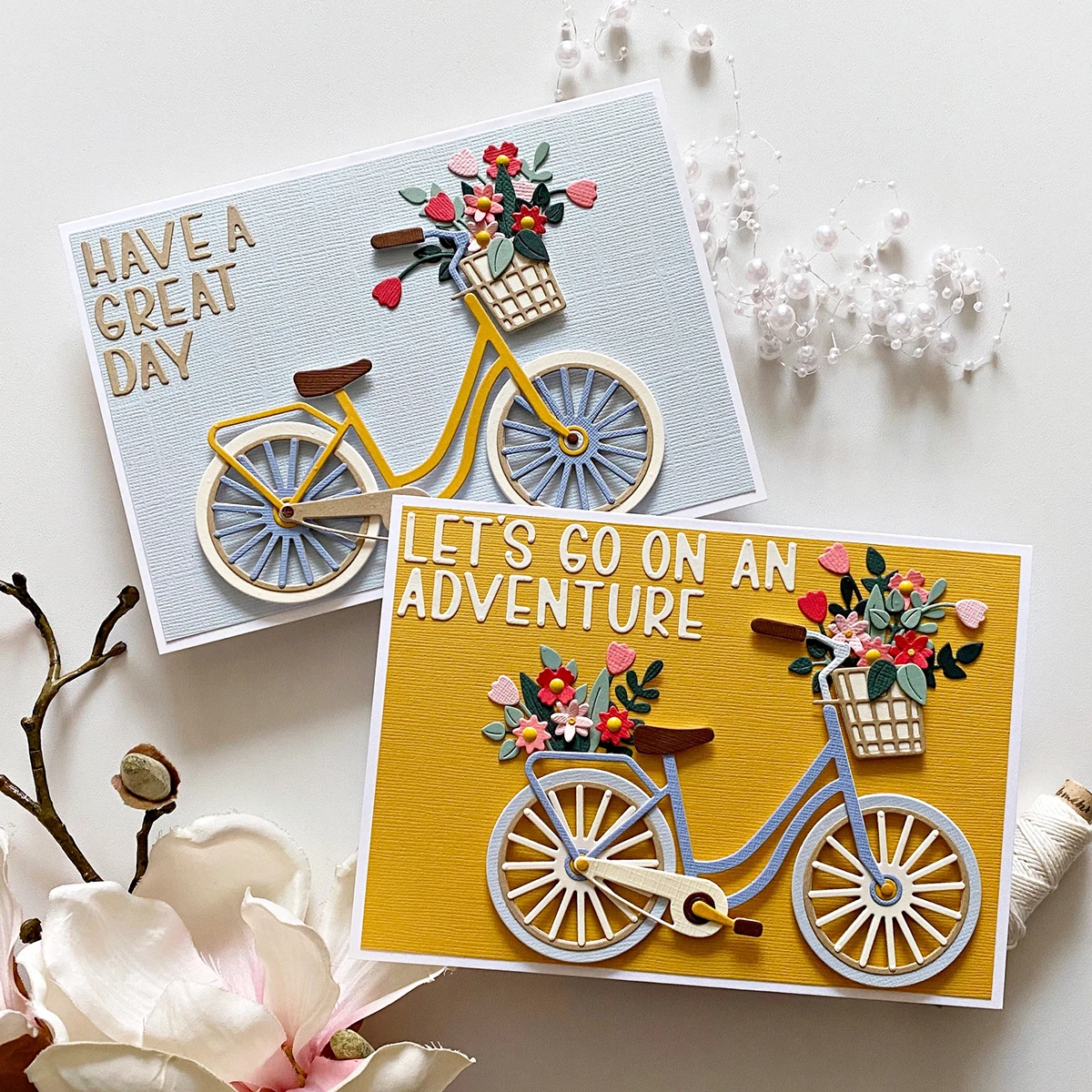 Addycraft Metal Cutting Dies granny bike die set For DIY Scrapbook Cutting Die Paper Cards Embossed  Craft Die Cut