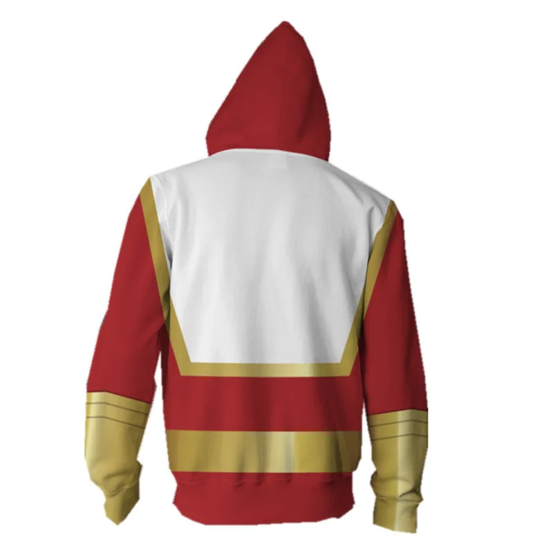 Movie Shazam Hoodies Black Adam Sweatshirt Cosplay Hooded Deathstroke 3D Printing Jacket Zipper Clothes Unisexy Hoody Coat Gifts