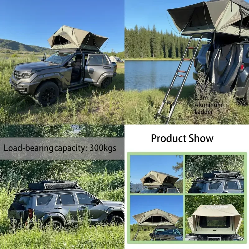 Soft-shell Roof Top Tent Suitable for SUVs and Pickup Trucks, Waterproof, Quick to Set Up, Ideal for Outdoor Camping