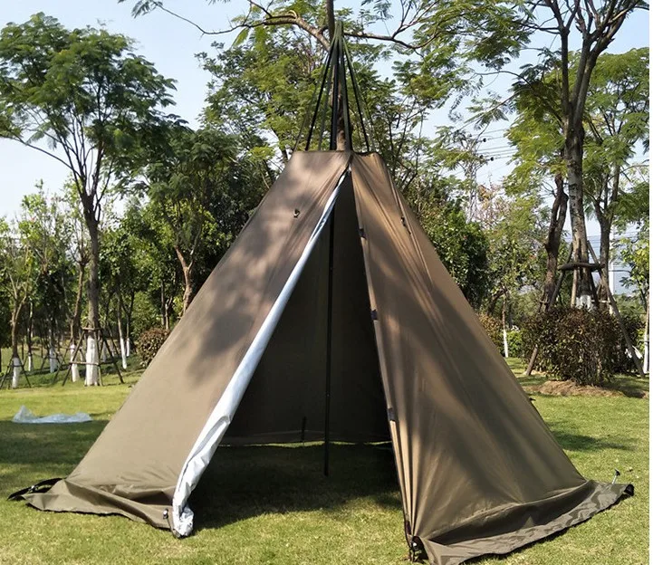 Indian Shelter Pyramid Tent One Tower Outdoor Survival Equipment Fire Tent