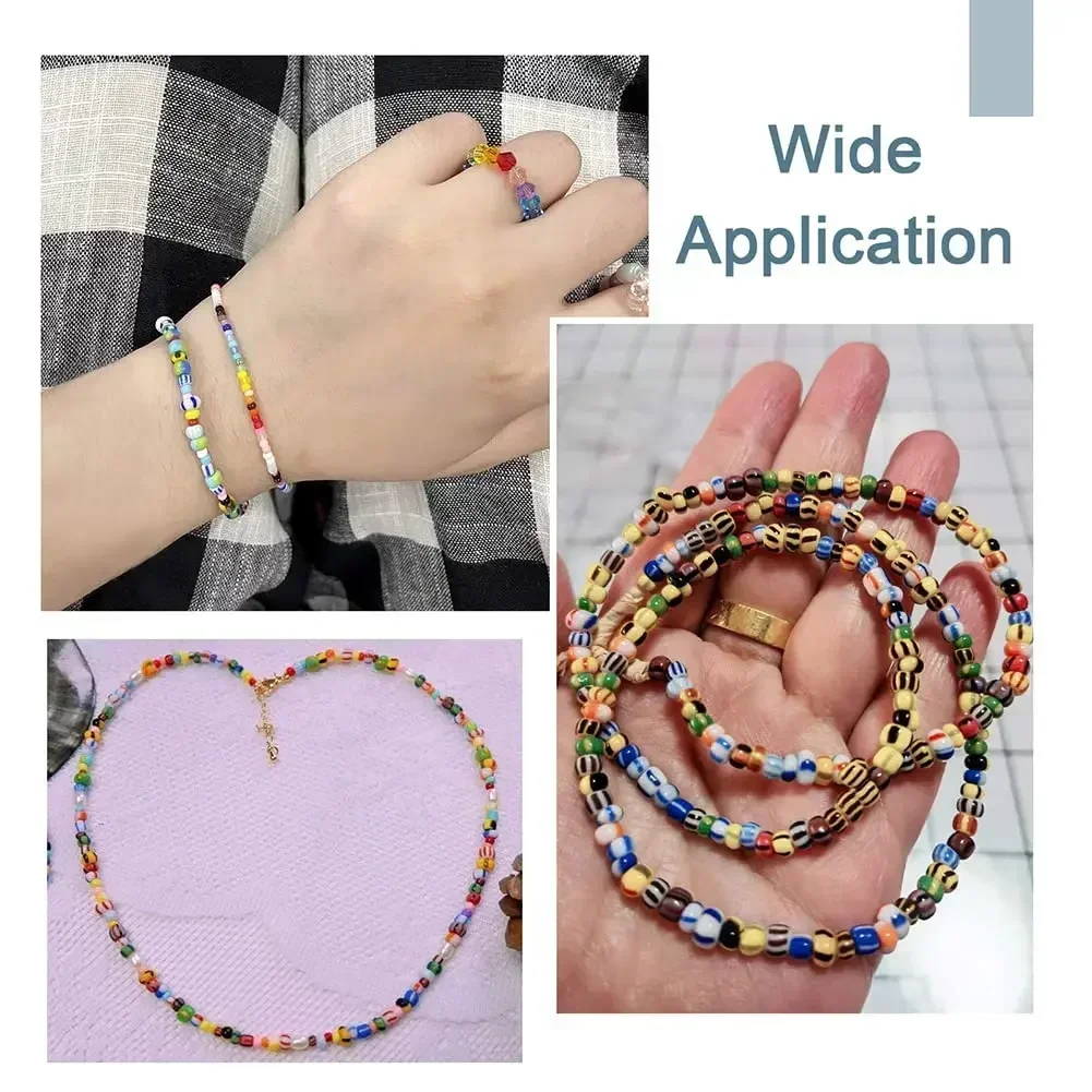 10g 4mm Mixed Stripe Czech Glass Seed Round Spacer Beads For DIY Jewelry Making Bracelet Necklace Earring Accessories Wholesale
