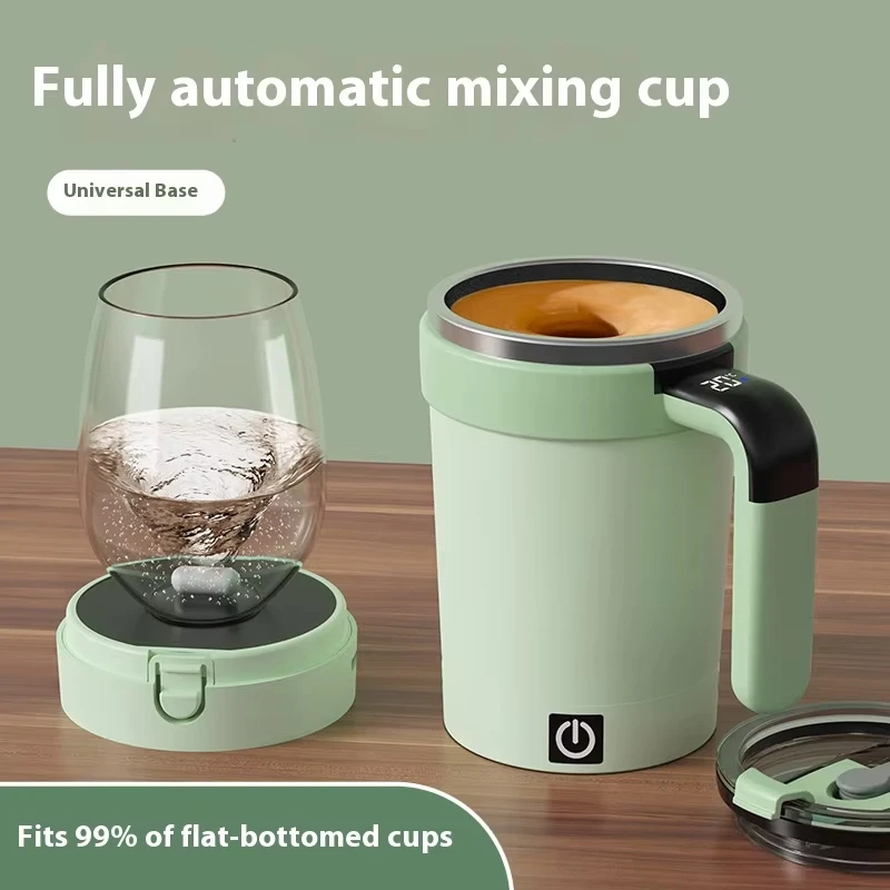 Smart Self Stirring Coffee Cup with Temperature Control Magnetic Stirrer for Milk Shake and Hot Drinks