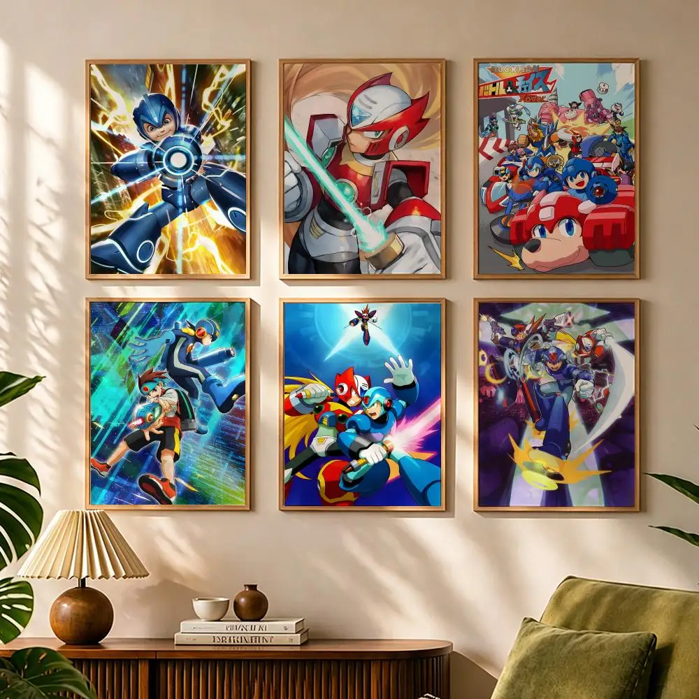 Anime R-Rockman Megaman X Zero Painting Calligraphy Canvas HD Poster Waterproof Fade Resistant Wall Art Print for Home Decor