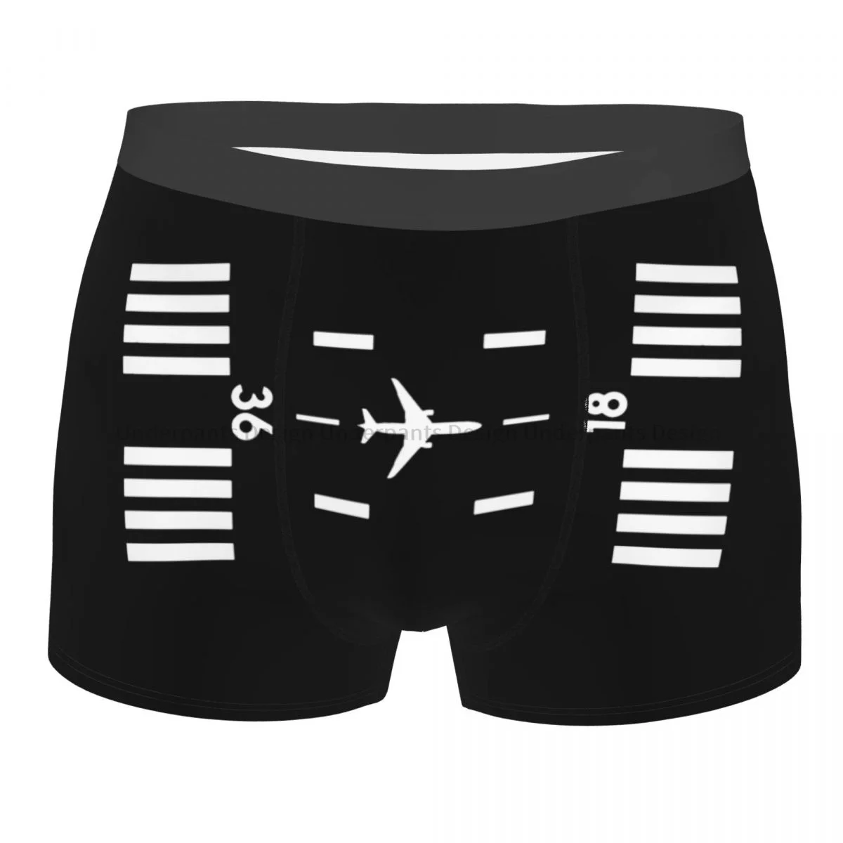 Airport Runway Airplane Pilot Underpants Cotton Panties Men's Underwear Ventilate Shorts Boxer Briefs