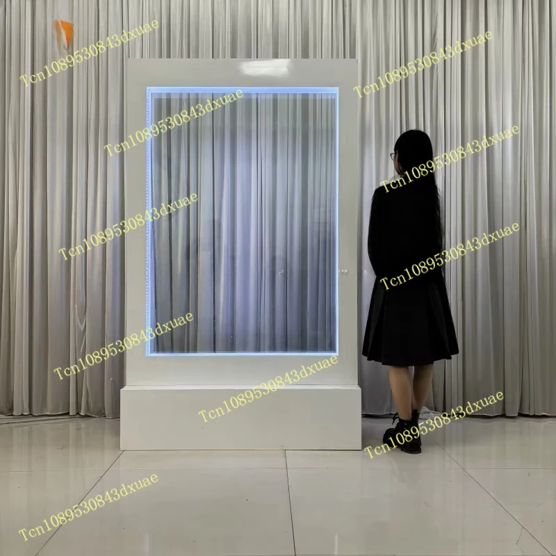 Smooth Custom Transparent Glass Waterfall Wedding Welcome Sign Light Emitting Diode Light Waterfall Flowing Water