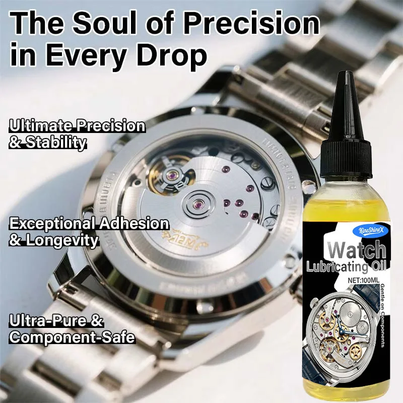 Lubricant oil for watches,Professional Clock Oil, Anti-Rust Gear Maintenance, Noise Reduction & Long-Lasting Operation, 30/100ml