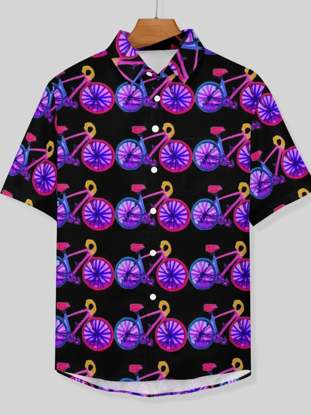 

Casual Printed ort Sve irt Lapel Printed Stand Fit Moisture ng Breathable Summer irt for Middle-Aged Men