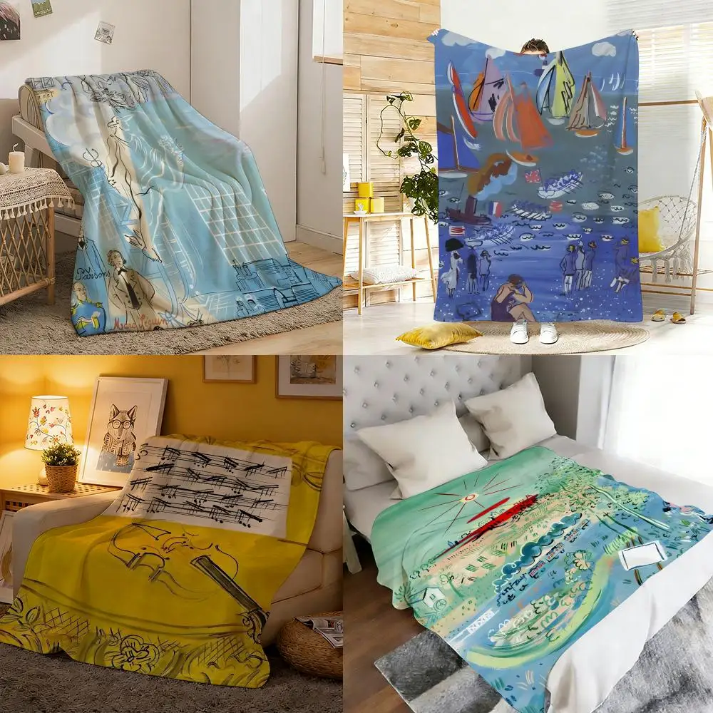 

Мягкий уютный фланелевый плед Artist R-Raoul D-Dufy для дивана, спальни и других помещений