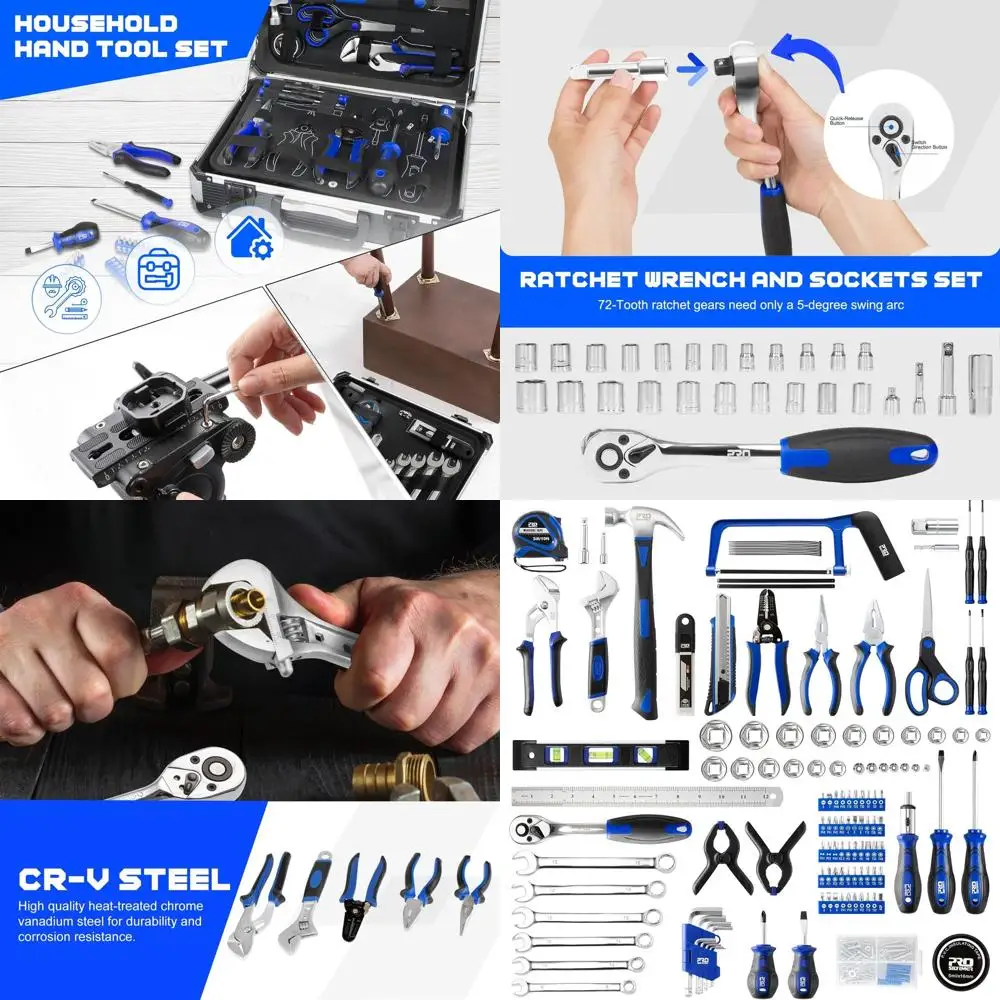 

Полный набор инструментов из 259 предметов в прочном алюминиевом кейсе для дома, автомобиля и мастерской