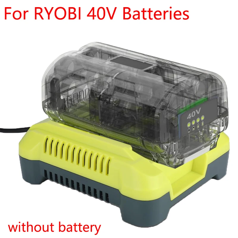 

OP401 Li-Ion Battery Charger with Dual USB Ports for RYOBI 40V Li-Ion Battery OP4015 OP4026 OP4026A OP4030 OP4040 OP4050 OP4050A