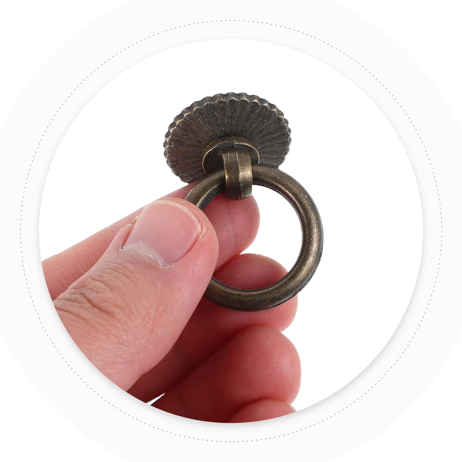 

4Pcs Retro Bronze Drawer Swing Pull Handles Vintage Alloy Cabinet Hardware for Dressers Knobs for Dresser Drawers