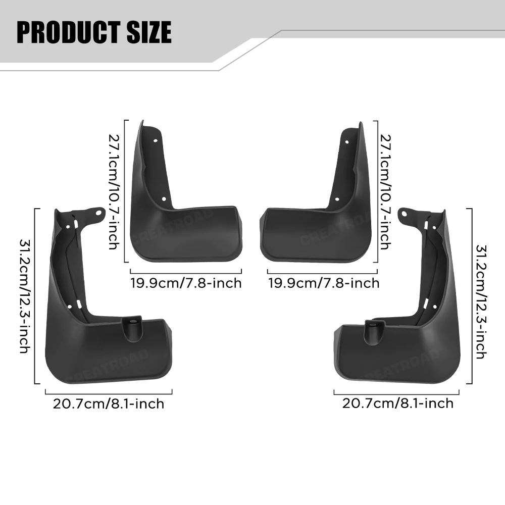 Custom Fit 4PCS Mud Flaps for Lexus RX 2023 2024 2025 No Drilling Splash Guards Mudguards Car Fender Accessories