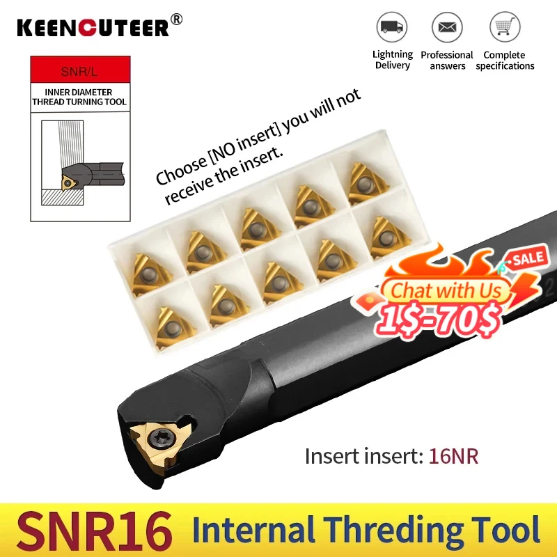 SNR0013M16 SNR0014M16 SNR0016Q16 SNR0020R16 SNR0025S16 CNC Internal Thread Turning Tool Rod 16IR Inserts Lathe SNR Holder