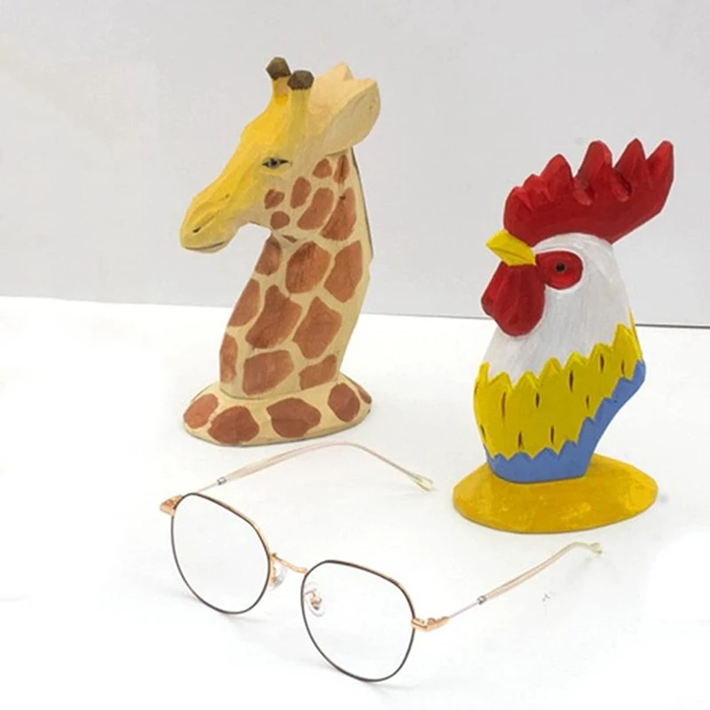 NEW-Animal Eyeglass Frame Animal-Shaped Hand-Carved Wooden Eyeglass Frame Eyeglass Frame