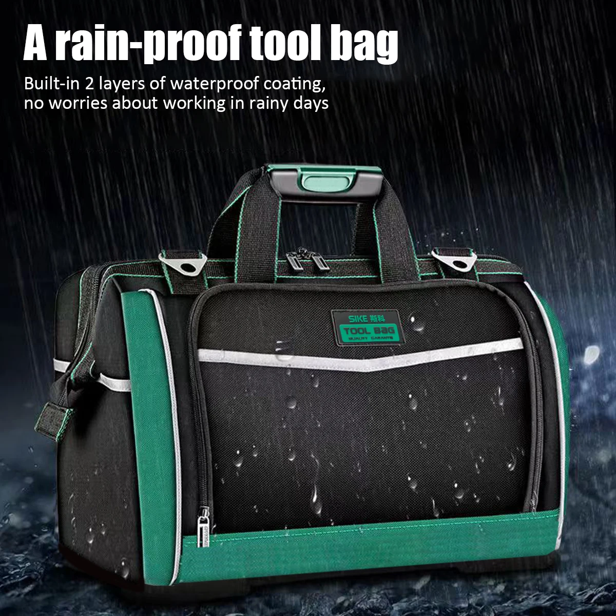 

Toolkit Thickened High Capacity Storage Bag Waterproof Wear Resistant Toolkit Multi-Pocket Electrician Storage Bag