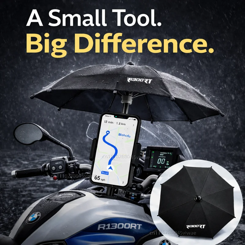 

For BMW R1300RT Motorcycle Phone Umbrella Holder Waterproof Sunshade Anti Glare Rainproof Handlebar GPS Mount
