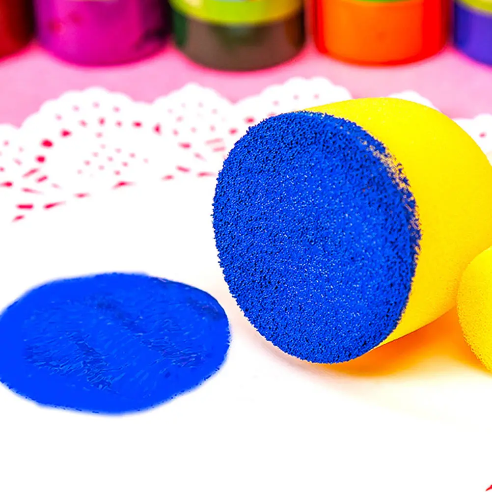 

DIY Sponge Stamper Set Drawing Tools Kids Art Class Craft Activities Wooden ABS Stylish Creative Painting Tools Practical