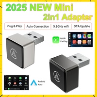 2025 New Smart Wireless CarPlay Android Auto Adapter Hassle-Free Plug&Play Stable BT WiFi Connect OTA Updates For Toyota Audi VW