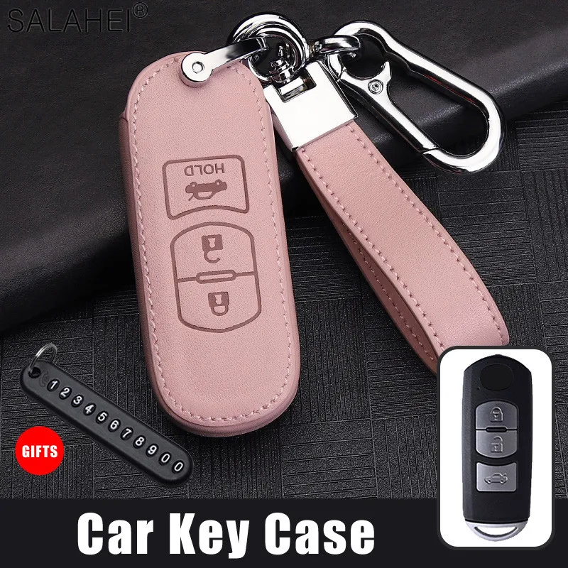 Car Key Case Cover Shell For Mazda 2 3 6 Atenza Axela Demio CX-5 CX5 CX-3 CX7 CX-9 2015 2016 2017 2018 2019 Accessories Keychain