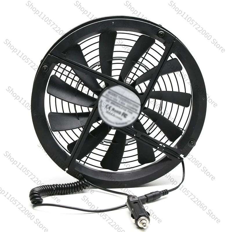 For 25030 25CM 12V DC Ultra Thin High Airflow Exhaust Fan for RV Camper Car Ventilation Cooling