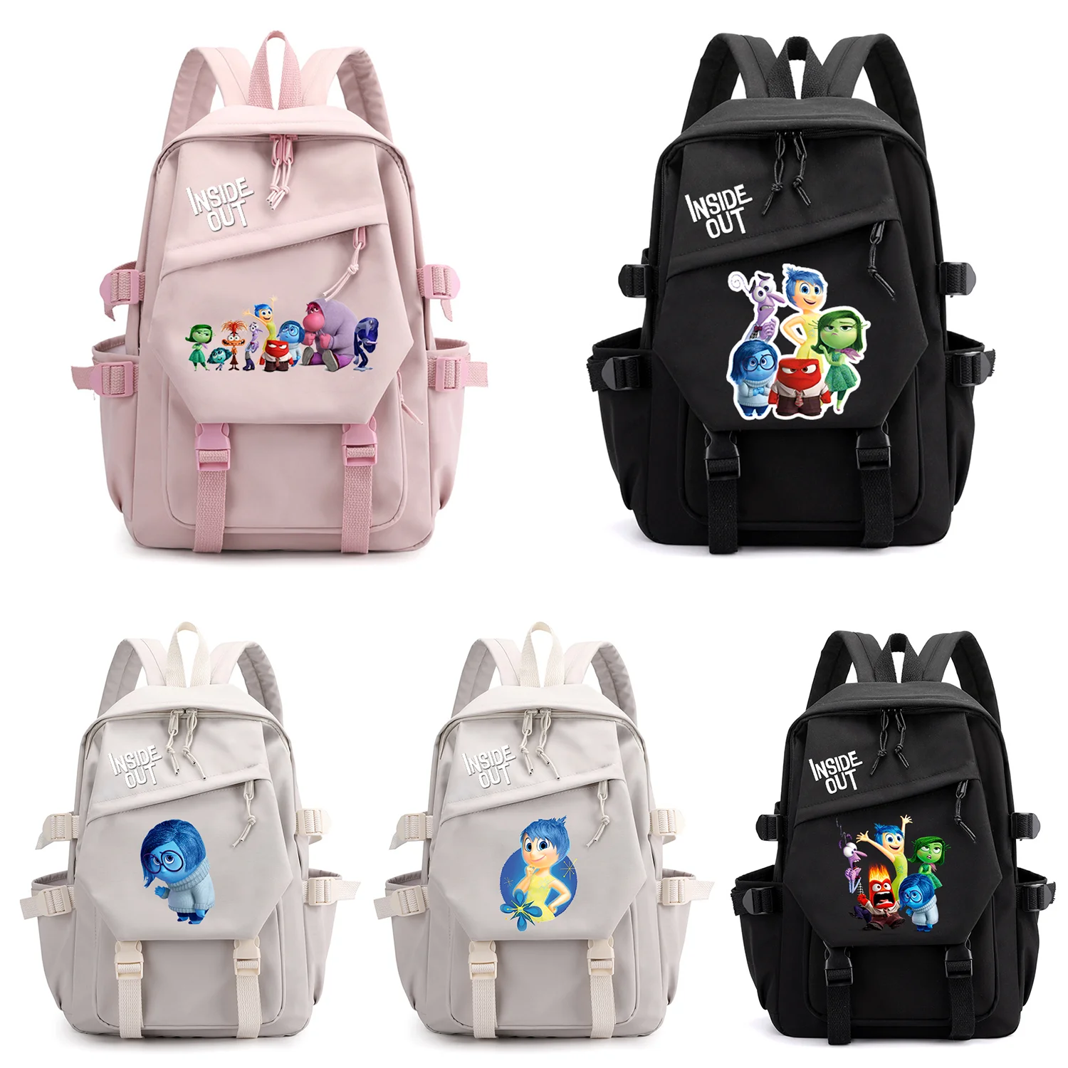 

MINISO Inside Out Boys Girls School Bags Travel Bag Mochila Backpacks Teenager Student Backpack Women Rucksack