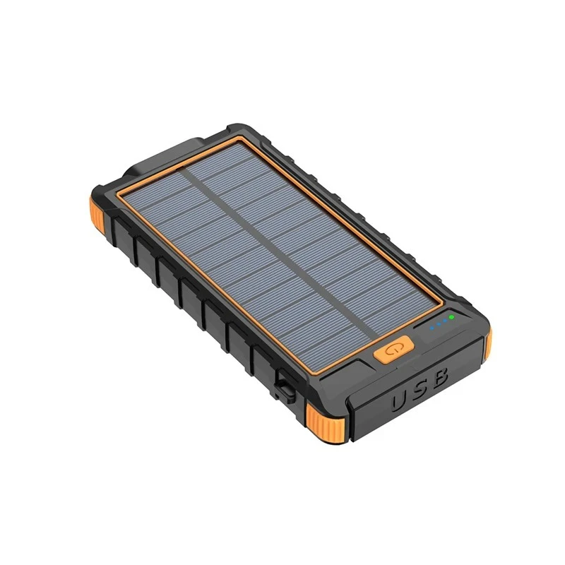 For IPhone Samsung Xiaomi Solar Power Bank 10000mAh Outdoor Waterproof Portable Battery Power Bank