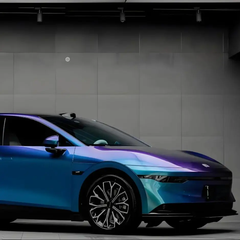 

Глянцевая виниловая пленка из ПВХ с защитой от синего до фиолетового цвета, меняющая цвет, для всего кузова автомобиля, защита от царапин, УФ-излучения, самоклеящаяся пленка для выпуска воздуха